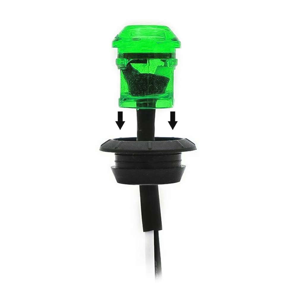 10 PCS MK-009 3/4 inch Car / Truck 3LEDs Side Marker Indicator Lights Bulb Lamp (White Light)