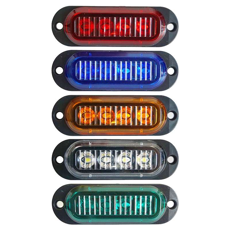 5 PCS MK-087 Car / Truck 4LEDs Side Marker Indicator Lights Bulb Lamp (White Light)