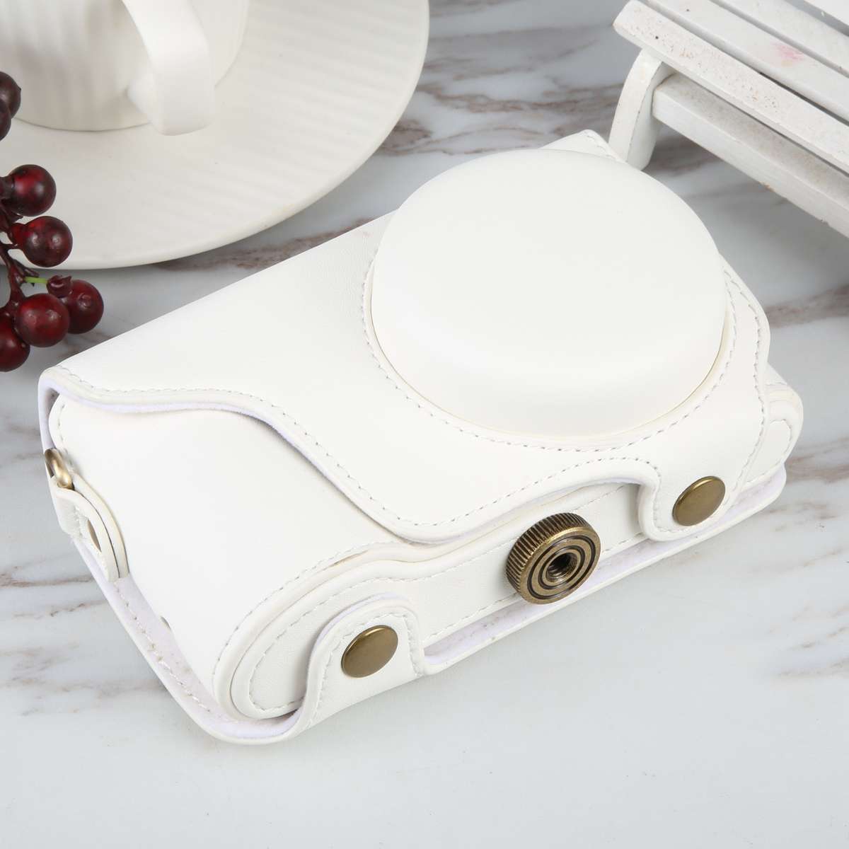 Full Body Camera PU Leather Case Bag with Strap for Samsung Galaxy Camera EK-GC100 / EK-GC110 / EK