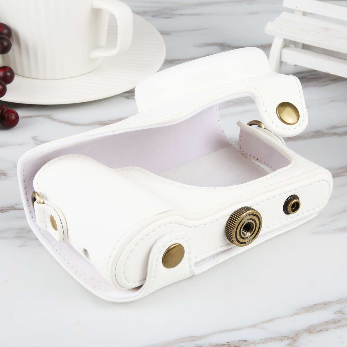 Full Body Camera PU Leather Case Bag with Strap for Samsung Galaxy Camera EK-GC100 / EK-GC110 / EK