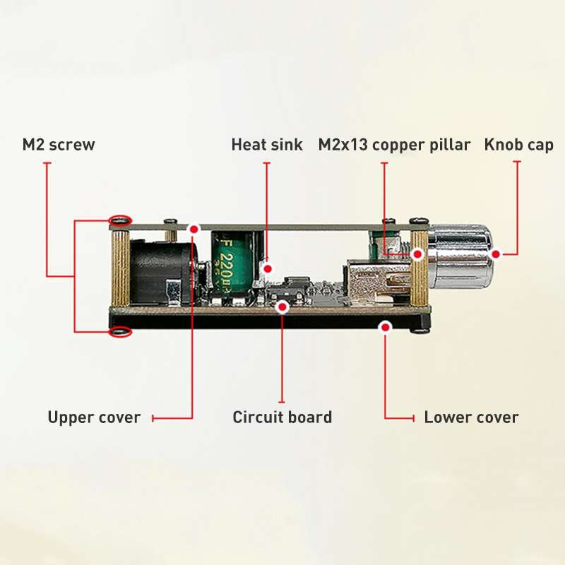 50W MP3 Stereo Audio Digital Power Amplifier Board Bluetooth Amplifier Module, without Shell