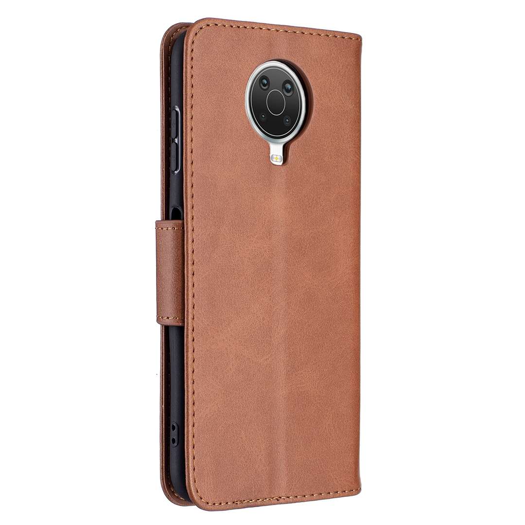 For Nokia G20 / G10 Retro Lambskin Texture Pure Color Horizontal Flip PU Leather Case with Holder