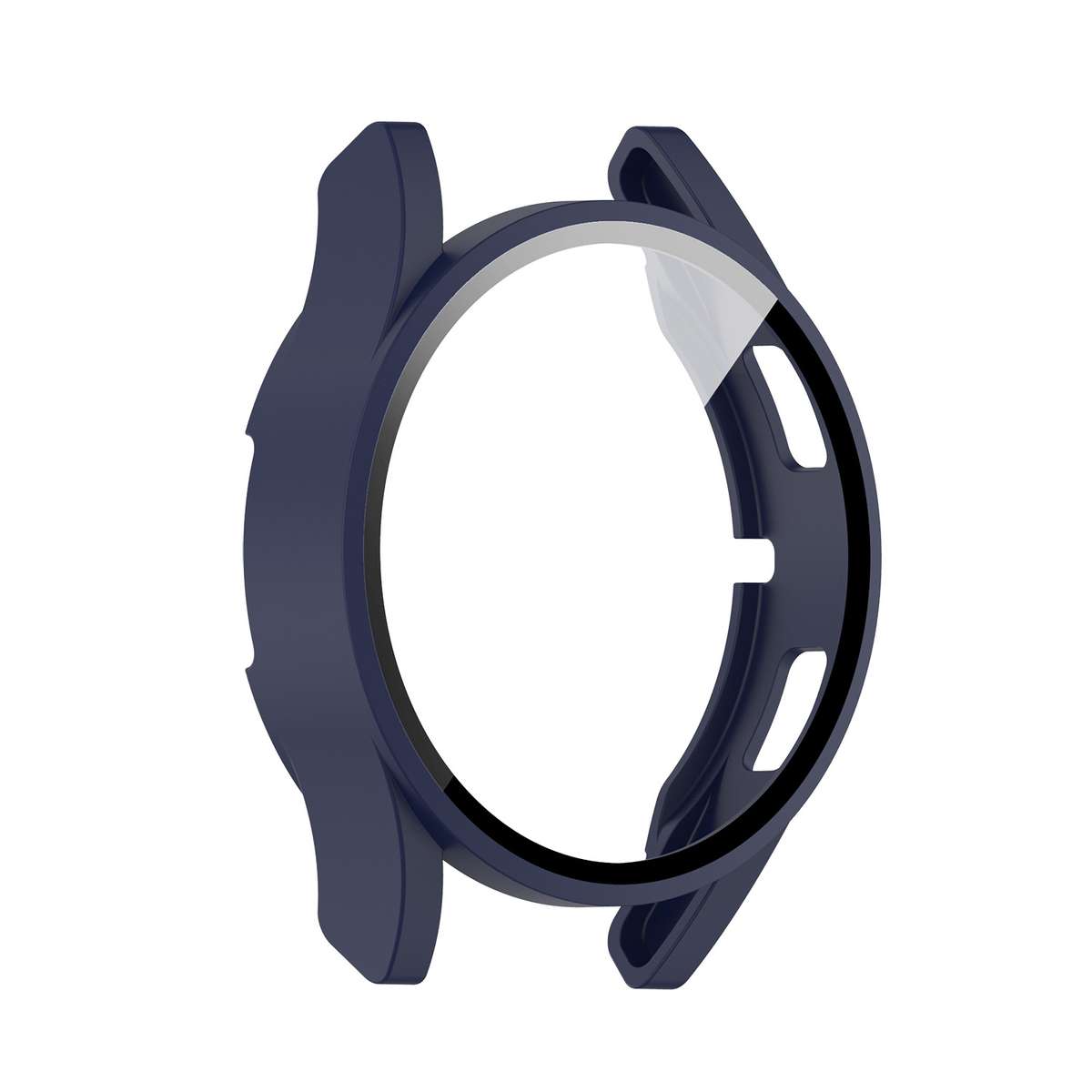 For Samsung Galaxy Watch4 40mm PC Protective Case with Tempered Glass Film(Midnight Blue)
