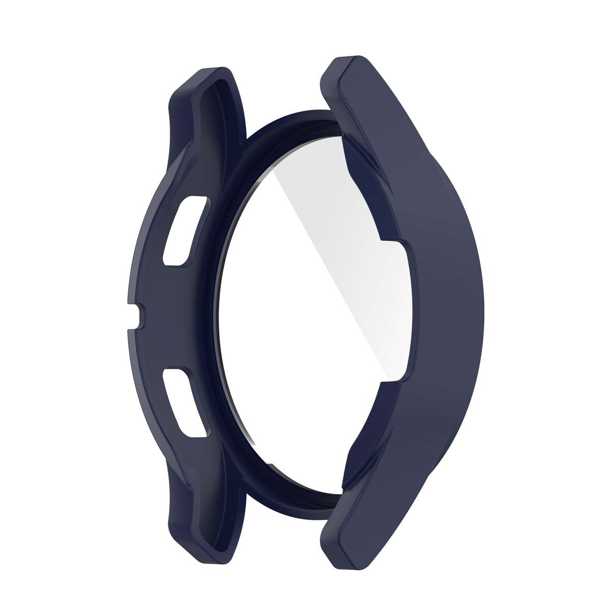 For Samsung Galaxy Watch4 40mm PC Protective Case with Tempered Glass Film(Midnight Blue)