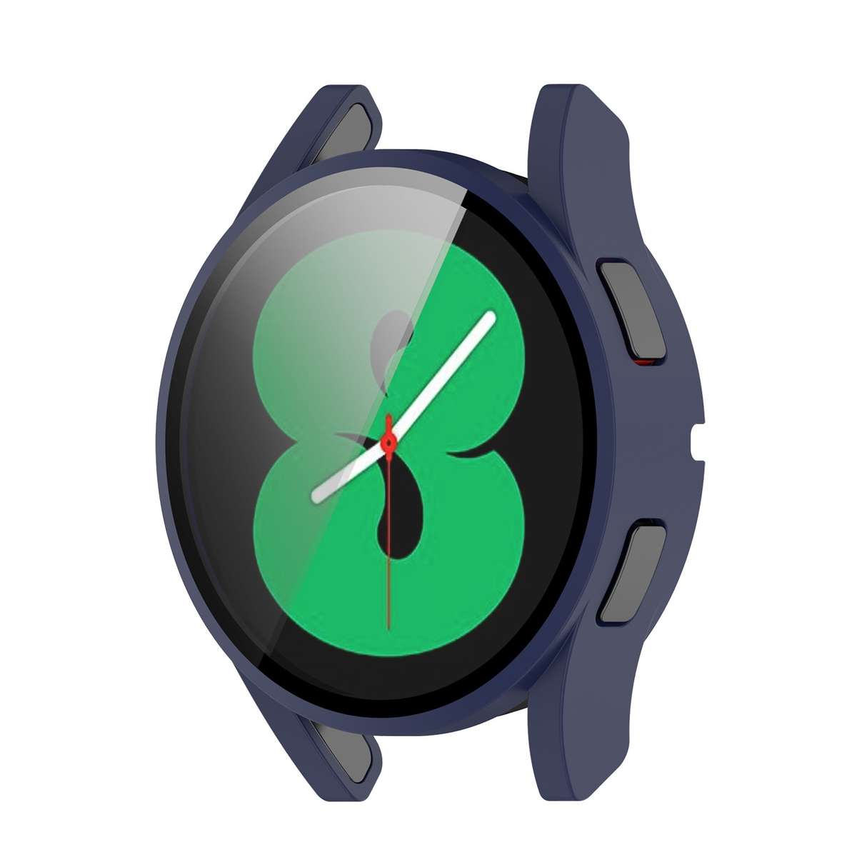 For Samsung Galaxy Watch4 40mm PC Protective Case with Tempered Glass Film(Midnight Blue)