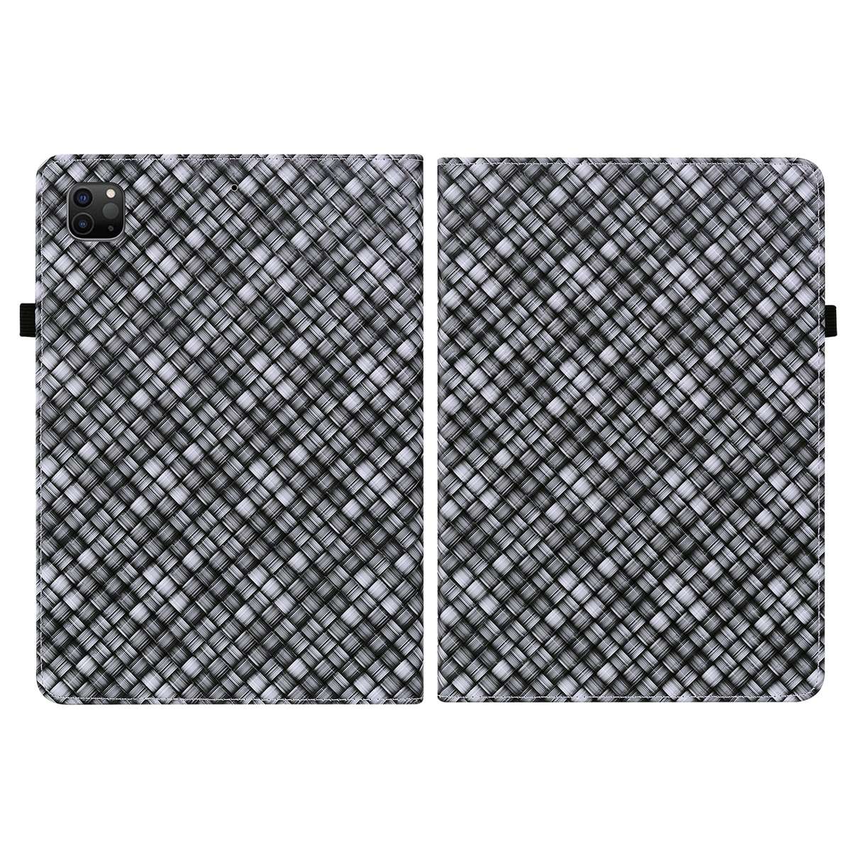 Color Weave Smart Leather Tablet Case For iPad Pro 11 2021 / 2020 / 2018 / Air 2020 10.9 (Black)