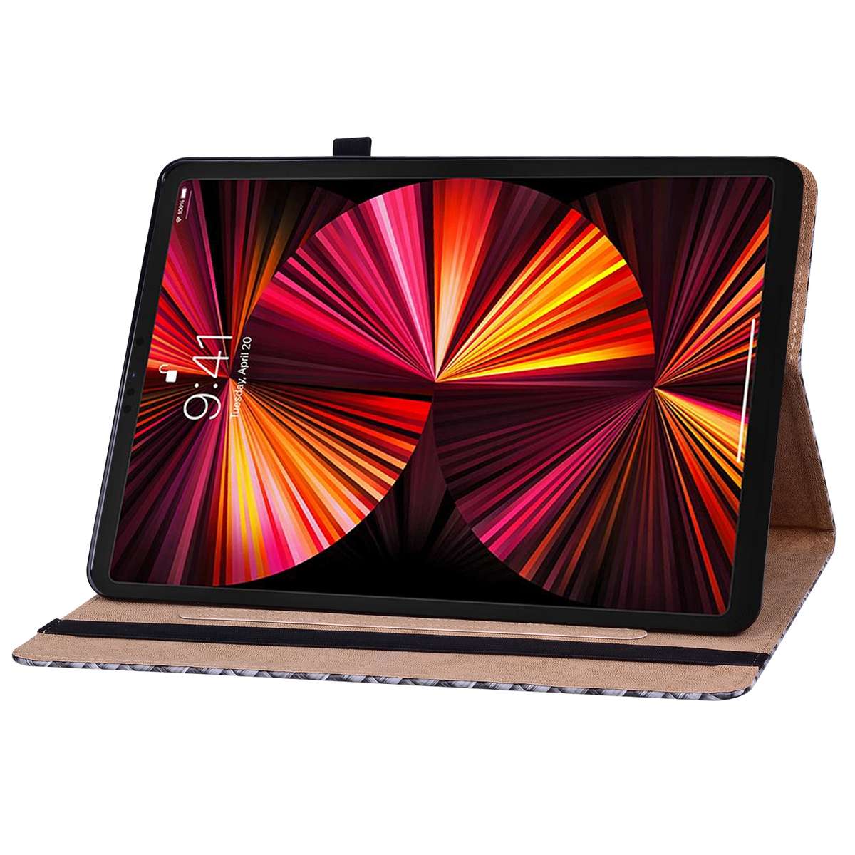 Color Weave Smart Leather Tablet Case For iPad Pro 11 2021 / 2020 / 2018 / Air 2020 10.9 (Black)