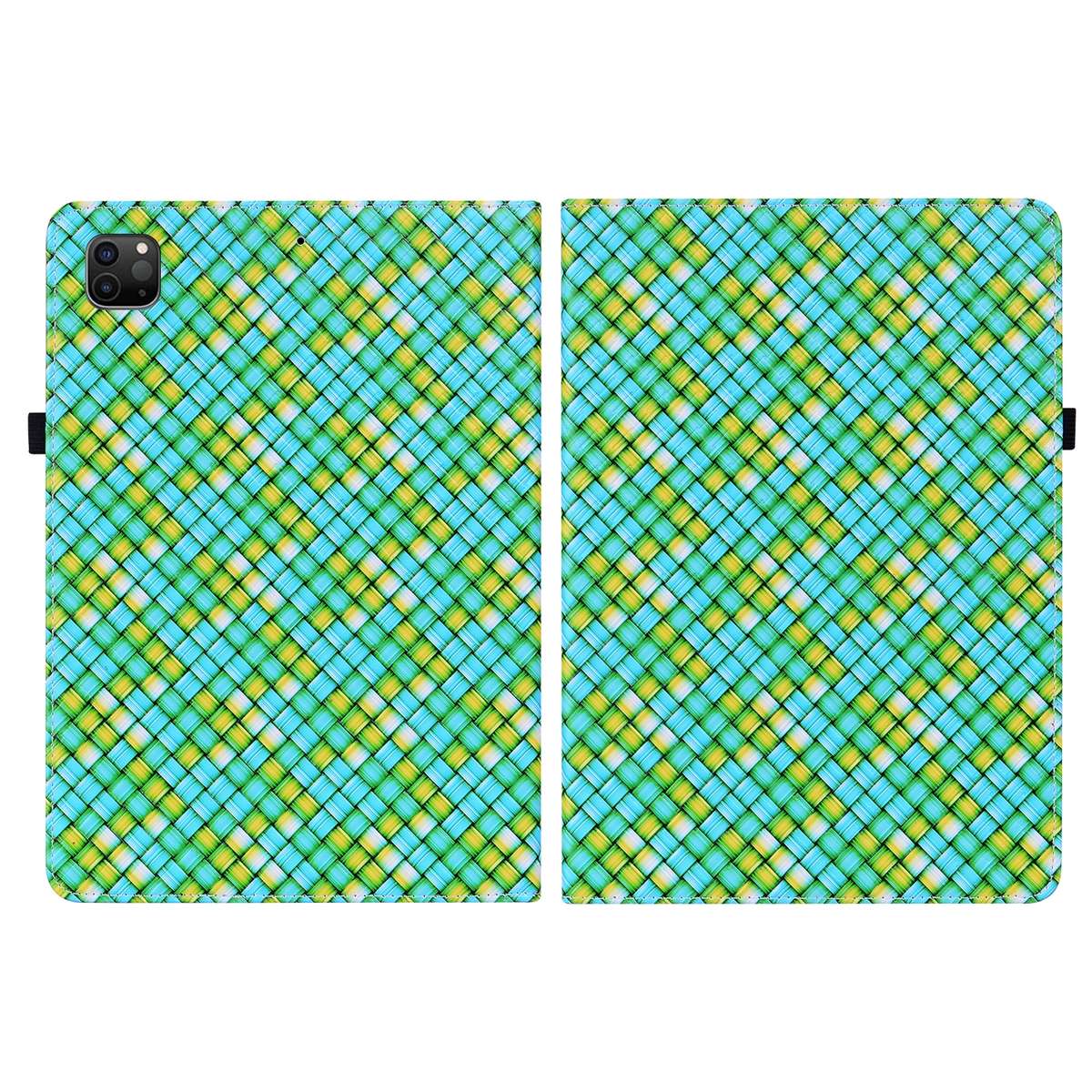 Color Weave Smart Leather Tablet Case For iPad Pro 11 2021 / 2020 / 2018 / Air 2020 10.9 (Green)