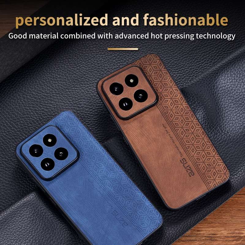 For Xiaomi 14 Pro AZNS 3D Embossed Skin Feel Phone Case(Black)