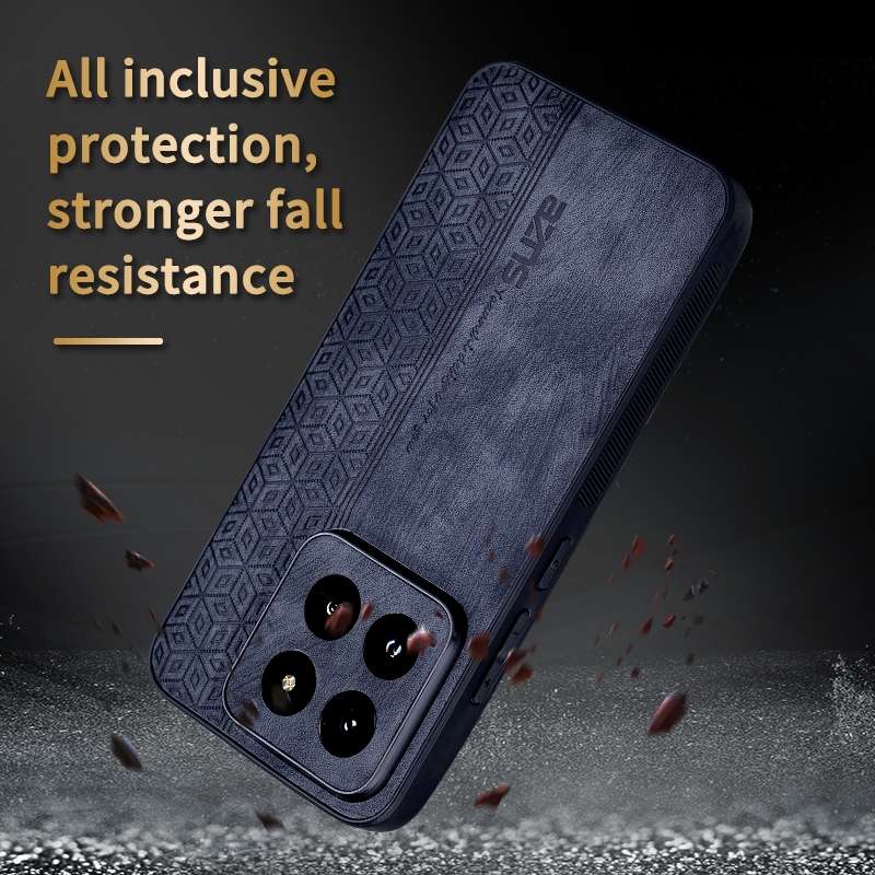 For Xiaomi 14 Pro AZNS 3D Embossed Skin Feel Phone Case(Purple)