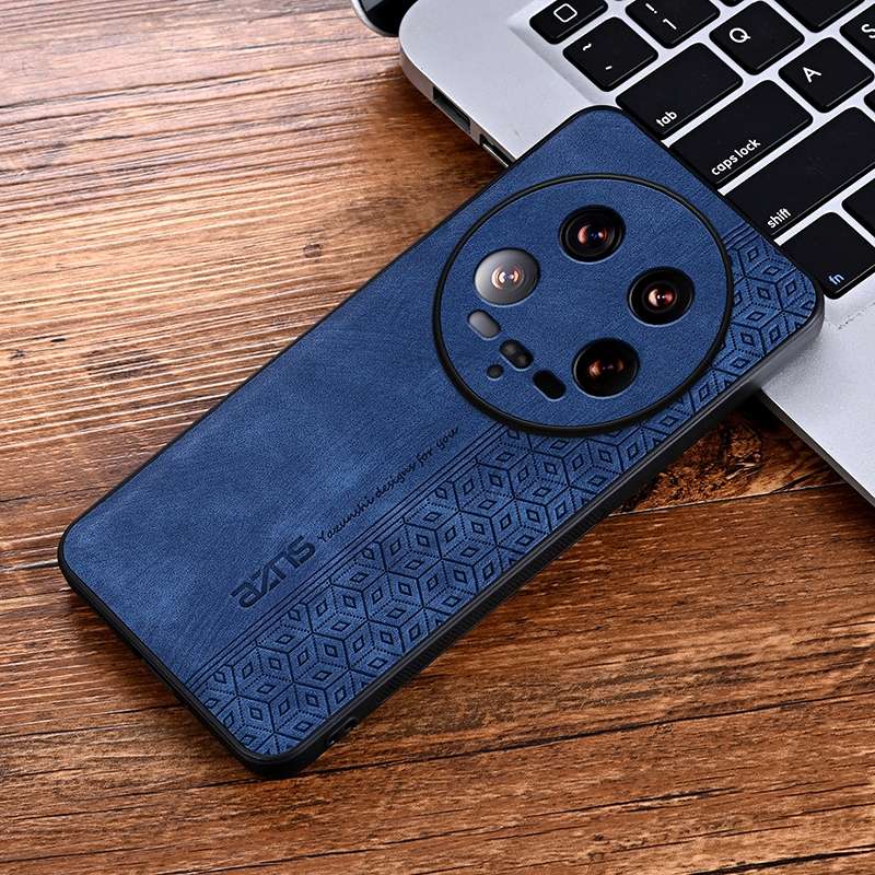 For Xiaomi 14 Ultra AZNS 3D Embossed Skin Feel Phone Case(Sapphire Blue)
