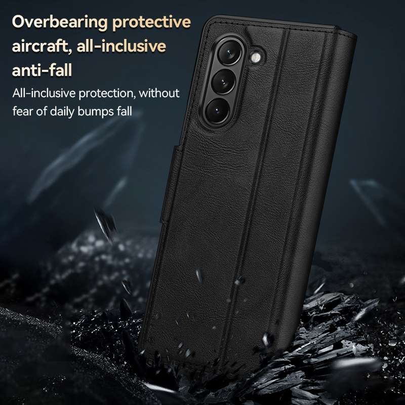 For Samsung Galaxy Z Fold5 SULADA All-inclusive Magnetic Snap Flip Leather Phone Case(Green)