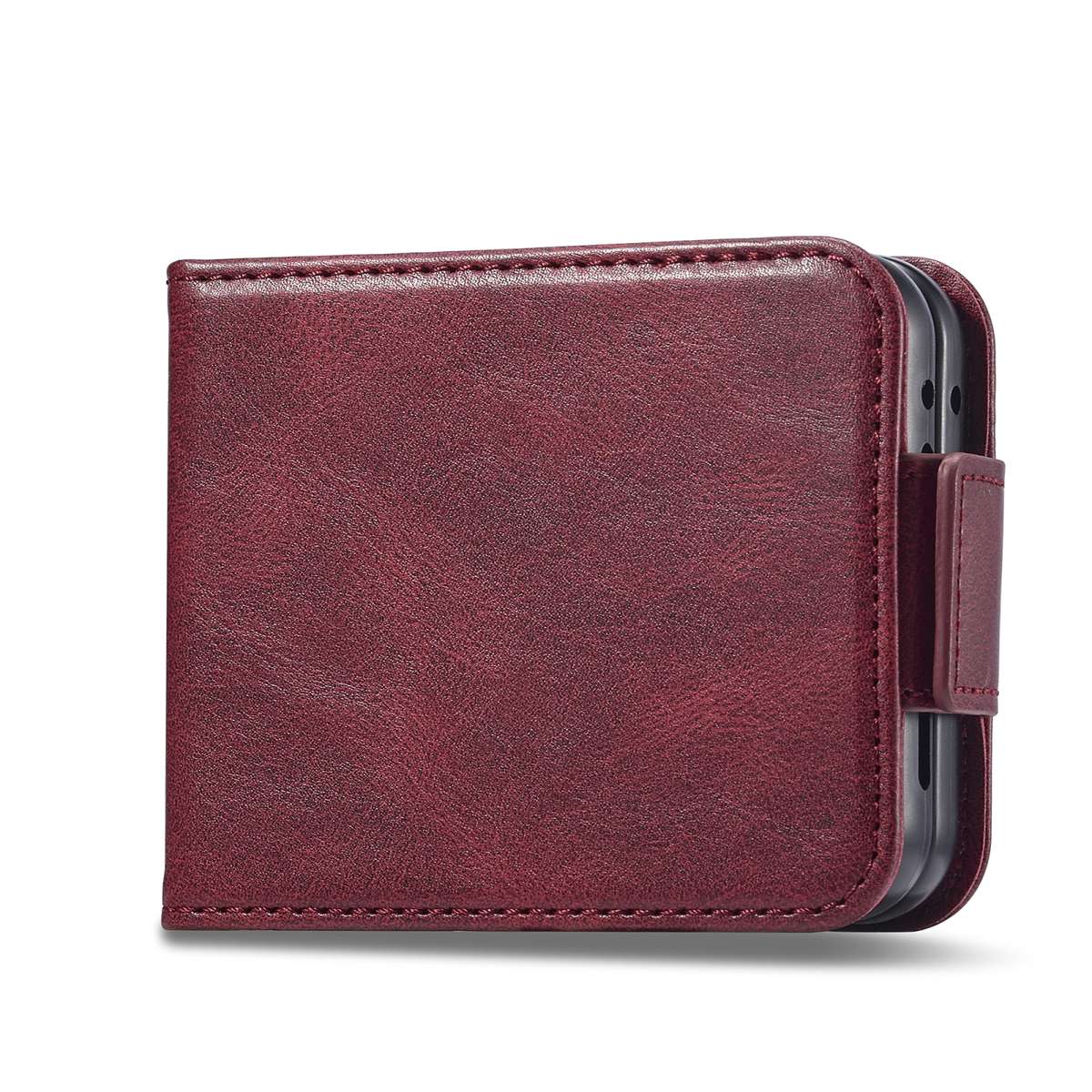For Samsung Galaxy Z Flip5 LC.IMEEKE RFID Anti-theft Leather Phone Case(Red)