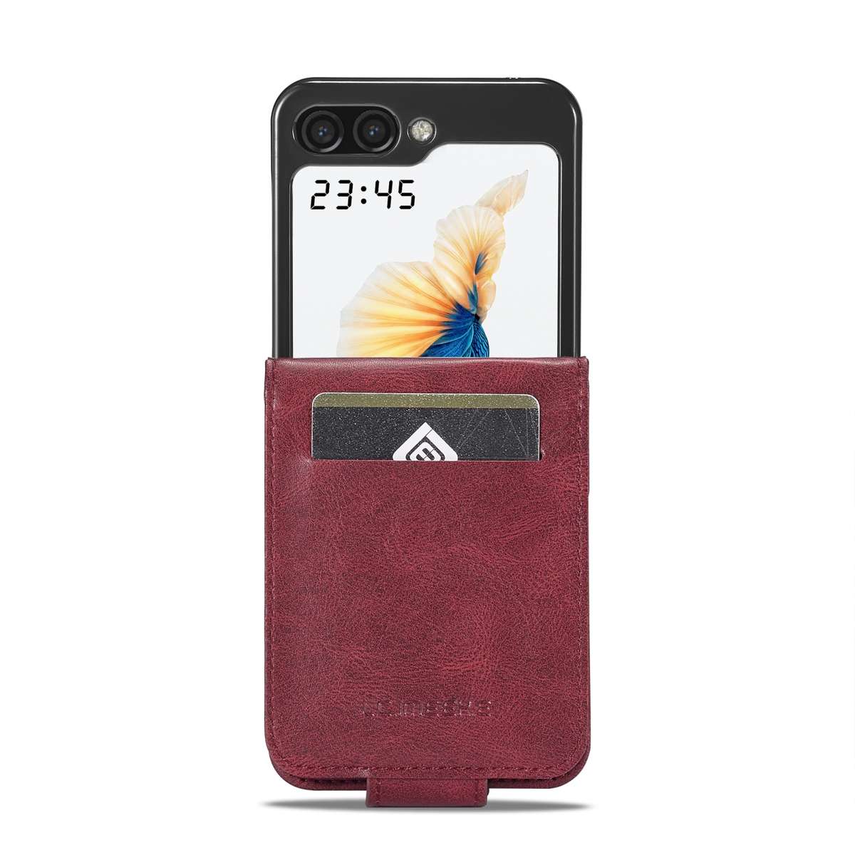 For Samsung Galaxy Z Flip5 LC.IMEEKE RFID Anti-theft Leather Phone Case(Red)