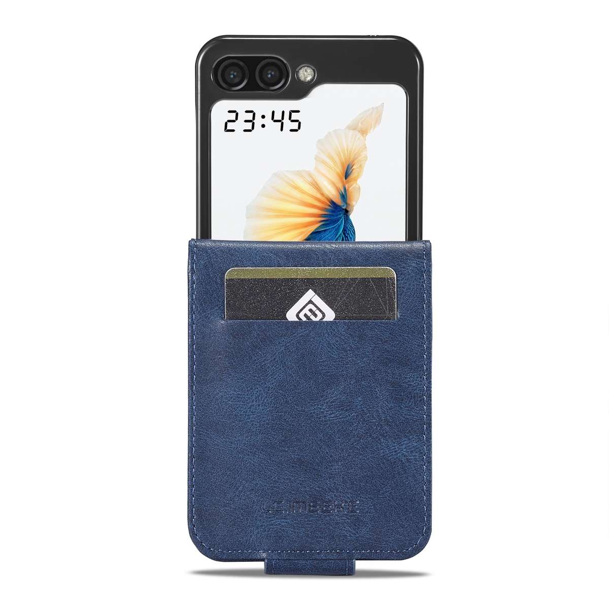 For Samsung Galaxy Z Flip5 LC.IMEEKE RFID Anti-theft Leather Phone Case(Blue)
