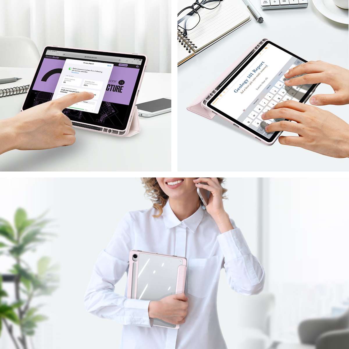 For Samsung Galaxy Tab S9 DUX DUCIS TOBY Series Antiskid Leather Tablet Case with Sleep / Wake-up