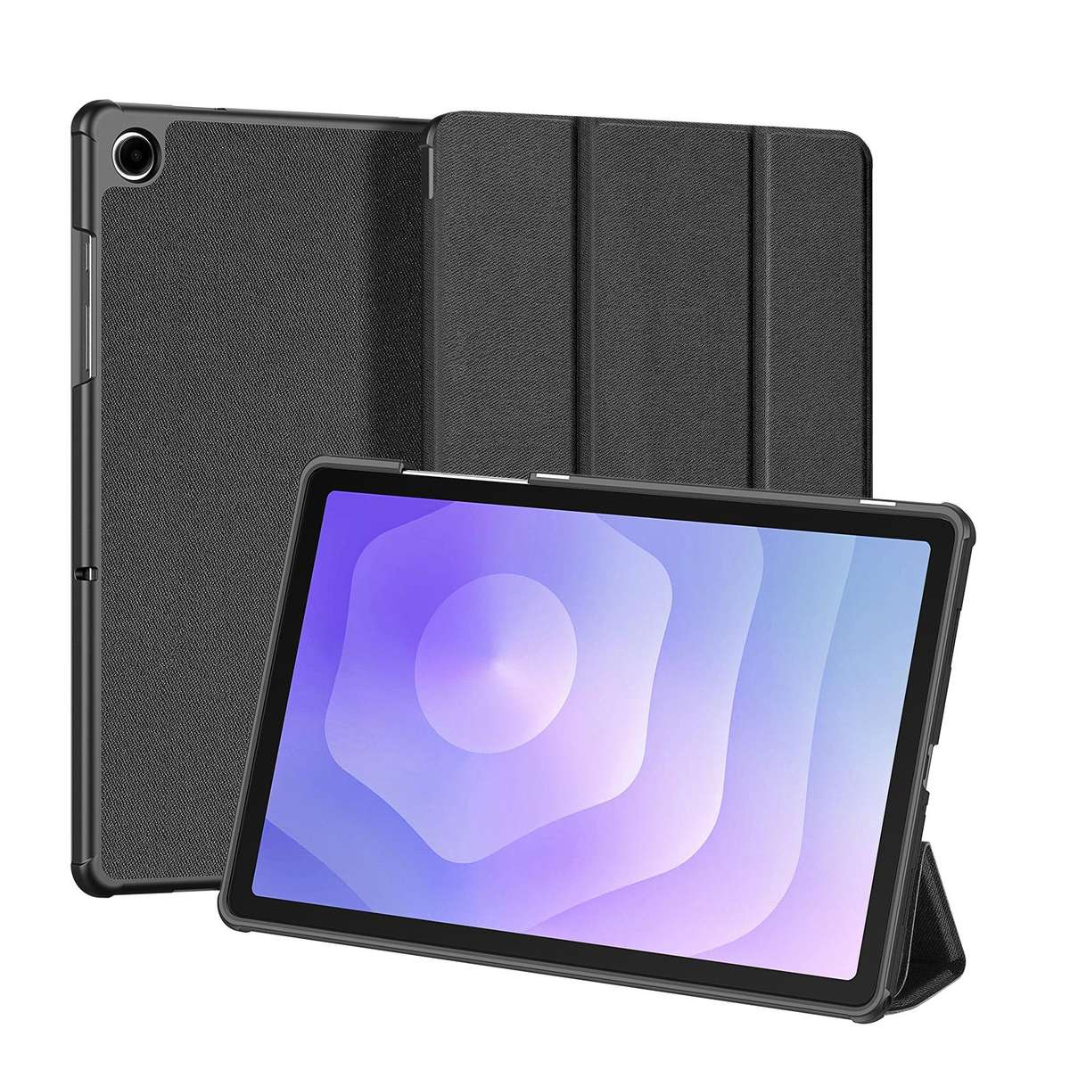 For Samsung Galaxy Tab A11+ / A9+ DUX DUCIS Domo Series Magnetic Flip Leather Tablet Case(Black)