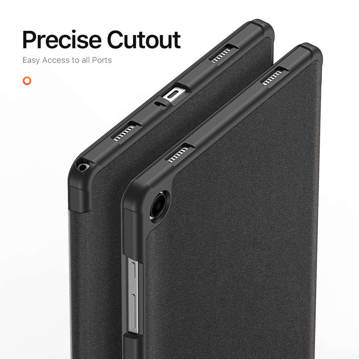 For Samsung Galaxy Tab A11+ / A9+ DUX DUCIS Domo Series Magnetic Flip Leather Tablet Case(Black)