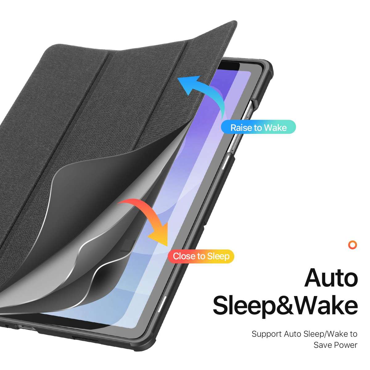 For Samsung Galaxy Tab A11+ / A9+ DUX DUCIS Domo Series Magnetic Flip Leather Tablet Case(Black)