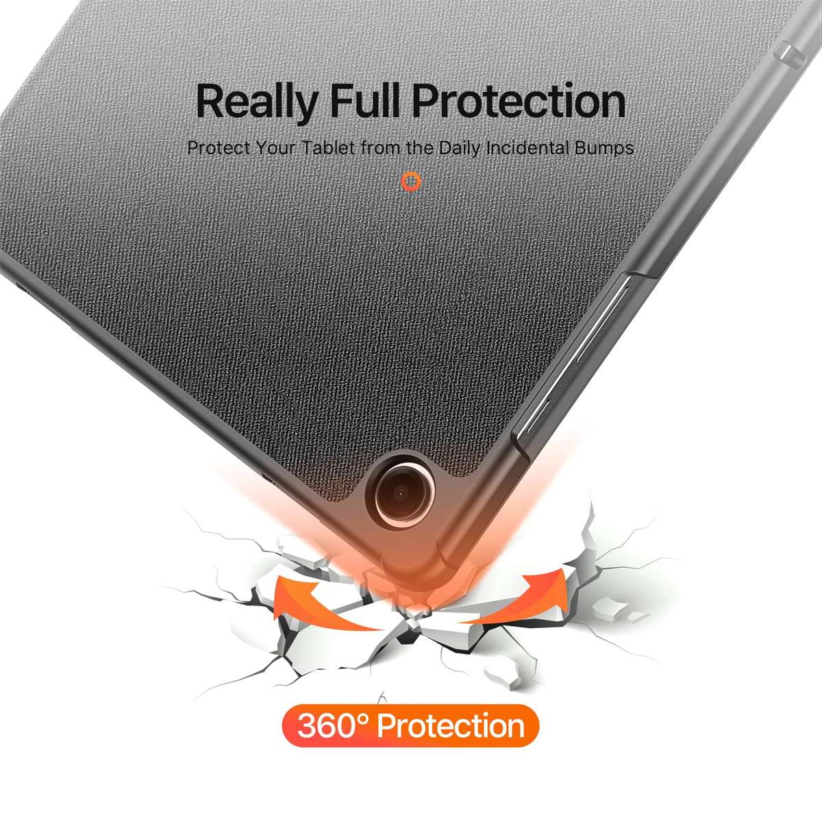 For Samsung Galaxy Tab A11+ / A9+ DUX DUCIS Domo Series Magnetic Flip Leather Tablet Case(Black)