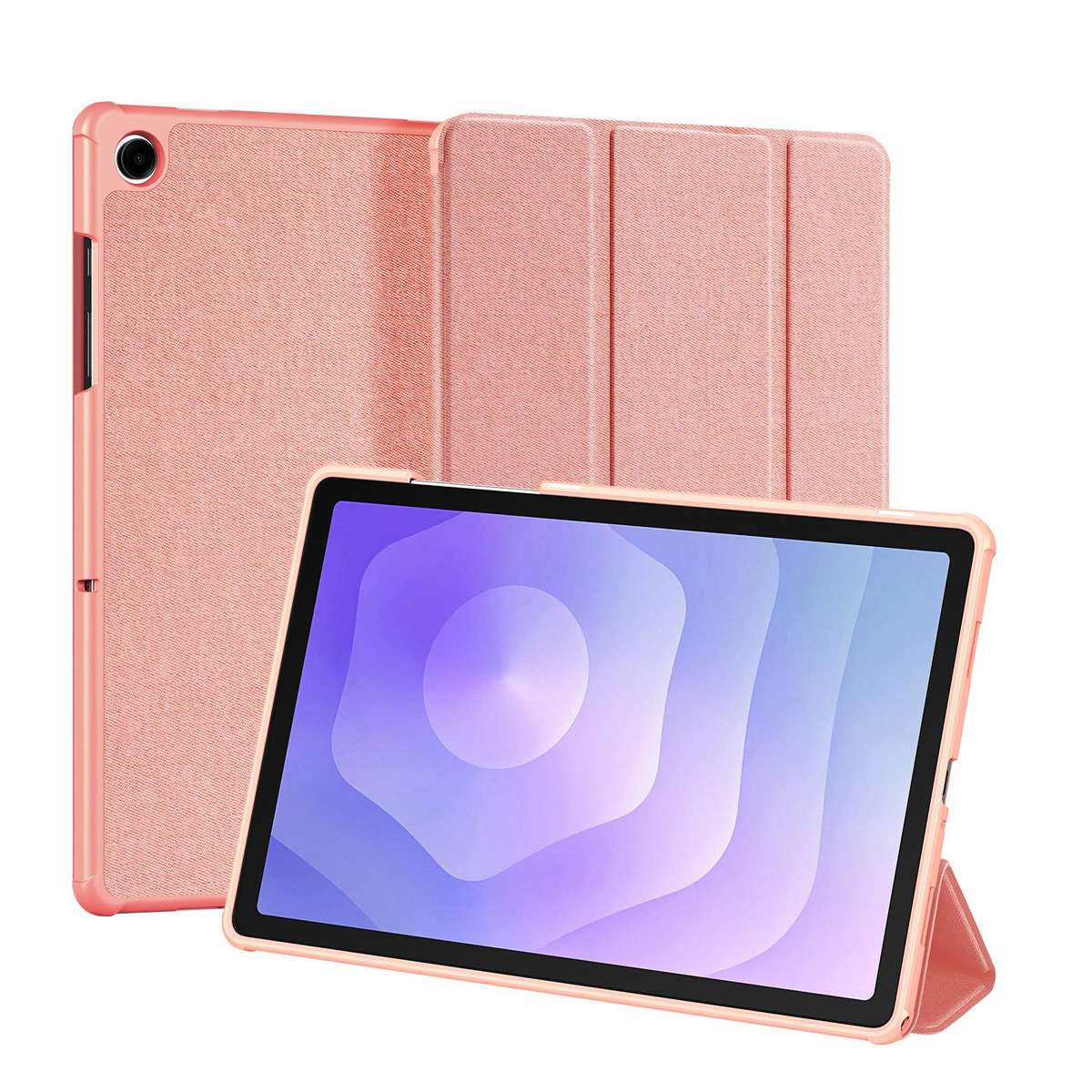 For Samsung Galaxy Tab A11+ / A9+ DUX DUCIS Domo Series Magnetic Flip Leather Tablet Case(Pink)