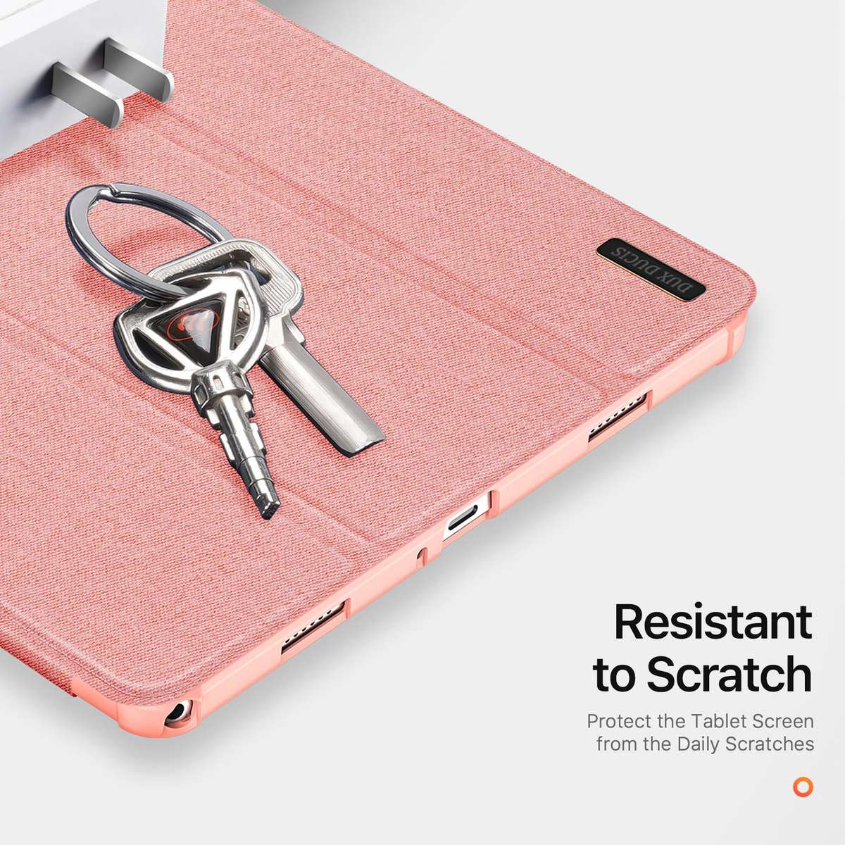 For Samsung Galaxy Tab A11+ / A9+ DUX DUCIS Domo Series Magnetic Flip Leather Tablet Case(Pink)