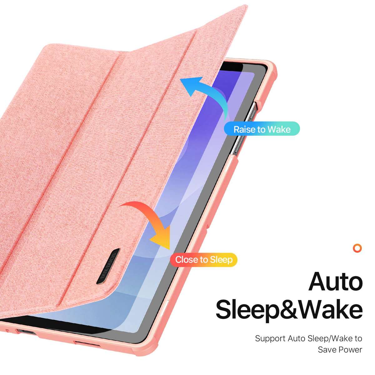 For Samsung Galaxy Tab A11+ / A9+ DUX DUCIS Domo Series Magnetic Flip Leather Tablet Case(Pink)
