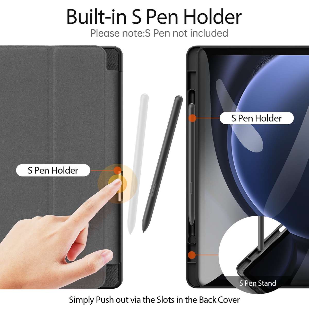 For Samsung Galaxy Tab S9 FE / S10 FE DUX DUCIS Domo Series Magnetic Flip Leather Tablet Case(Blac