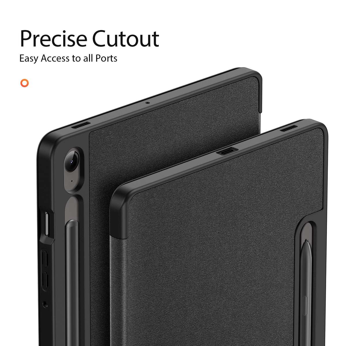 For Samsung Galaxy Tab S9 FE / S10 FE DUX DUCIS Domo Series Magnetic Flip Leather Tablet Case(Blac
