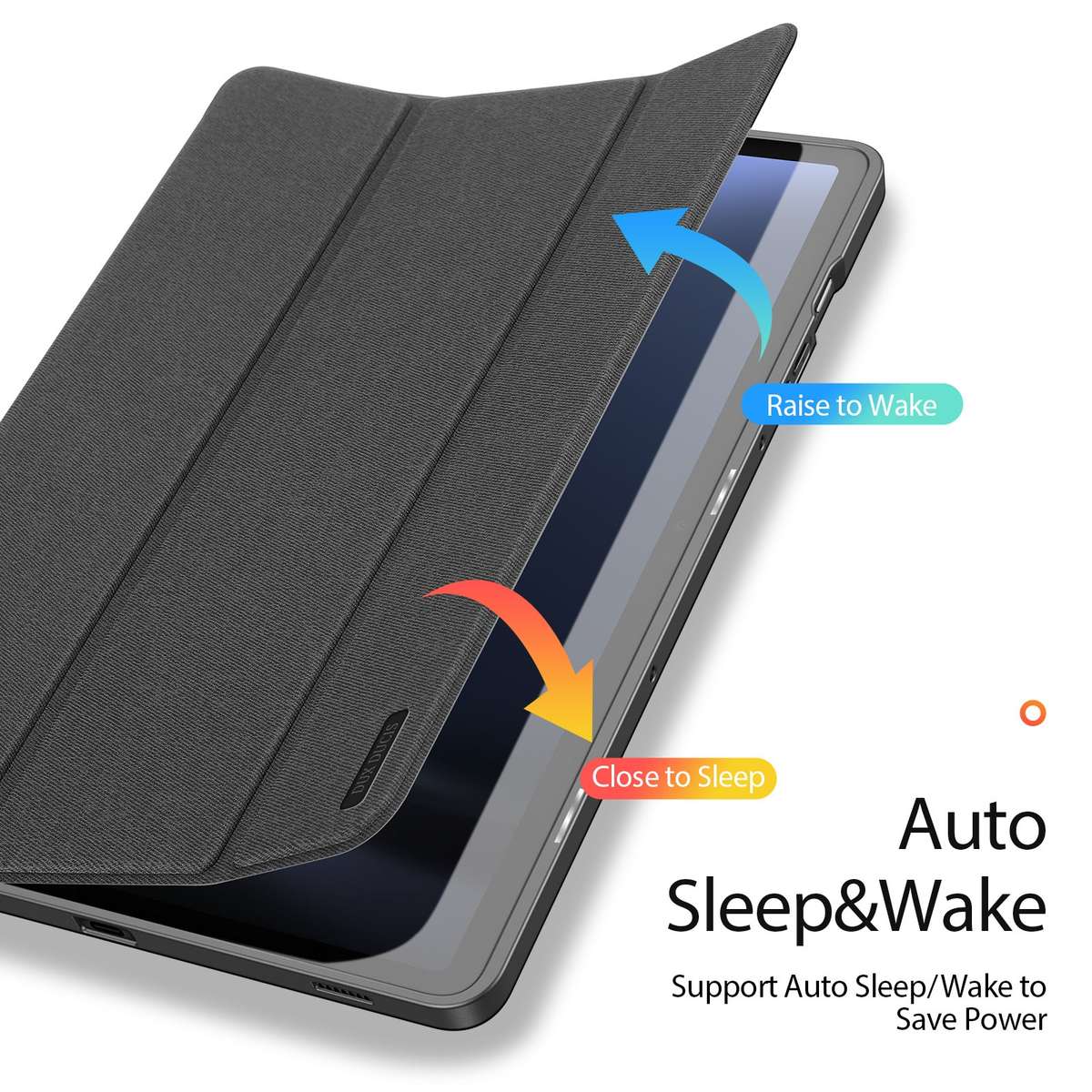 For Samsung Galaxy Tab S9 FE / S10 FE DUX DUCIS Domo Series Magnetic Flip Leather Tablet Case(Blac