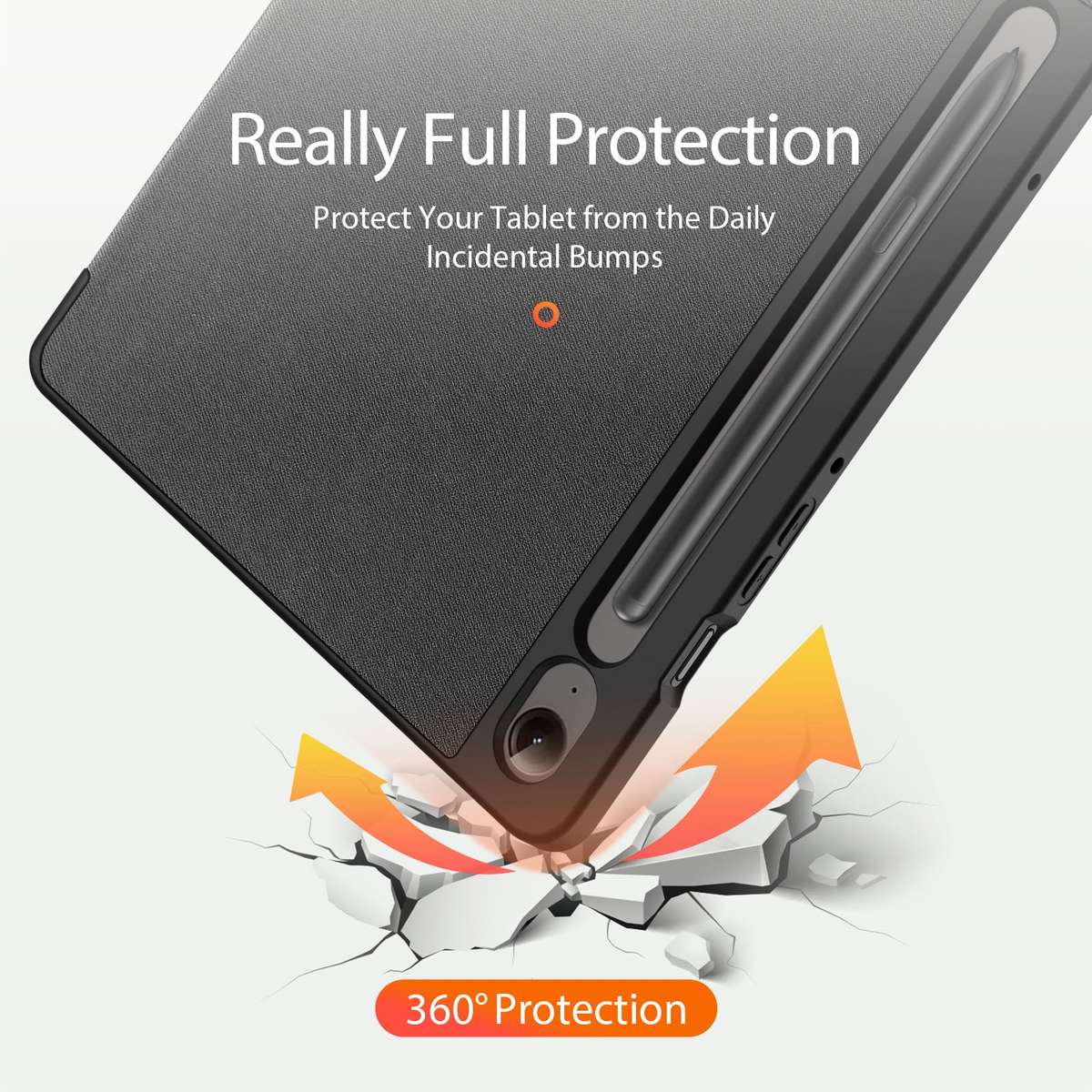 For Samsung Galaxy Tab S9 FE / S10 FE DUX DUCIS Domo Series Magnetic Flip Leather Tablet Case(Blac