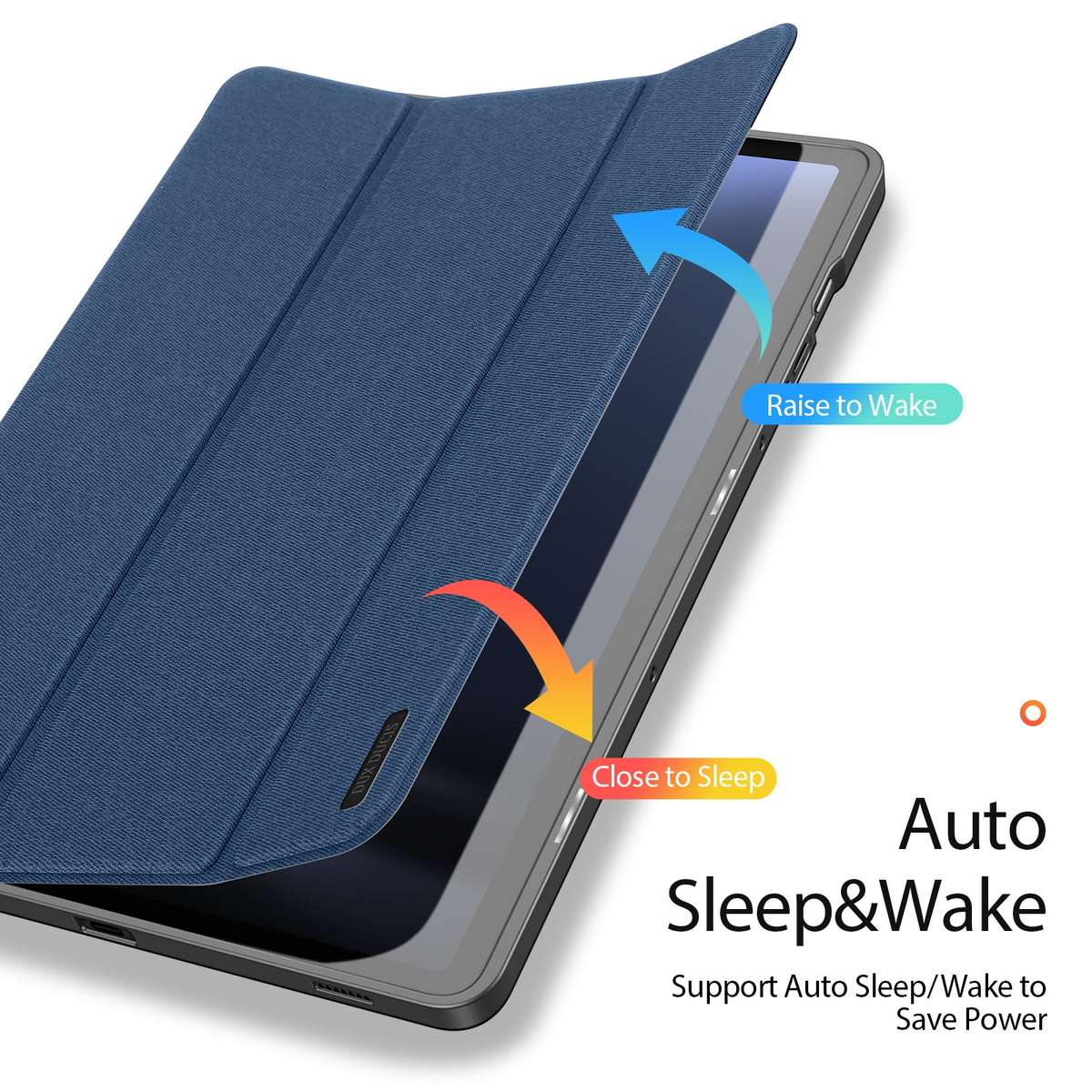 For Samsung Galaxy Tab S9 FE / S10 FE DUX DUCIS Domo Series Magnetic Flip Leather Tablet Case(Blue