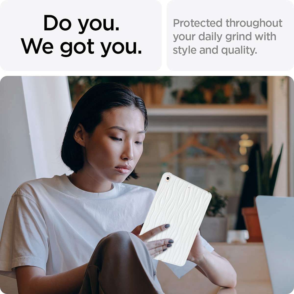 For iPad 10.5 Air 3 2019 Jelly Color Water Ripple TPU Tablet Case(White)