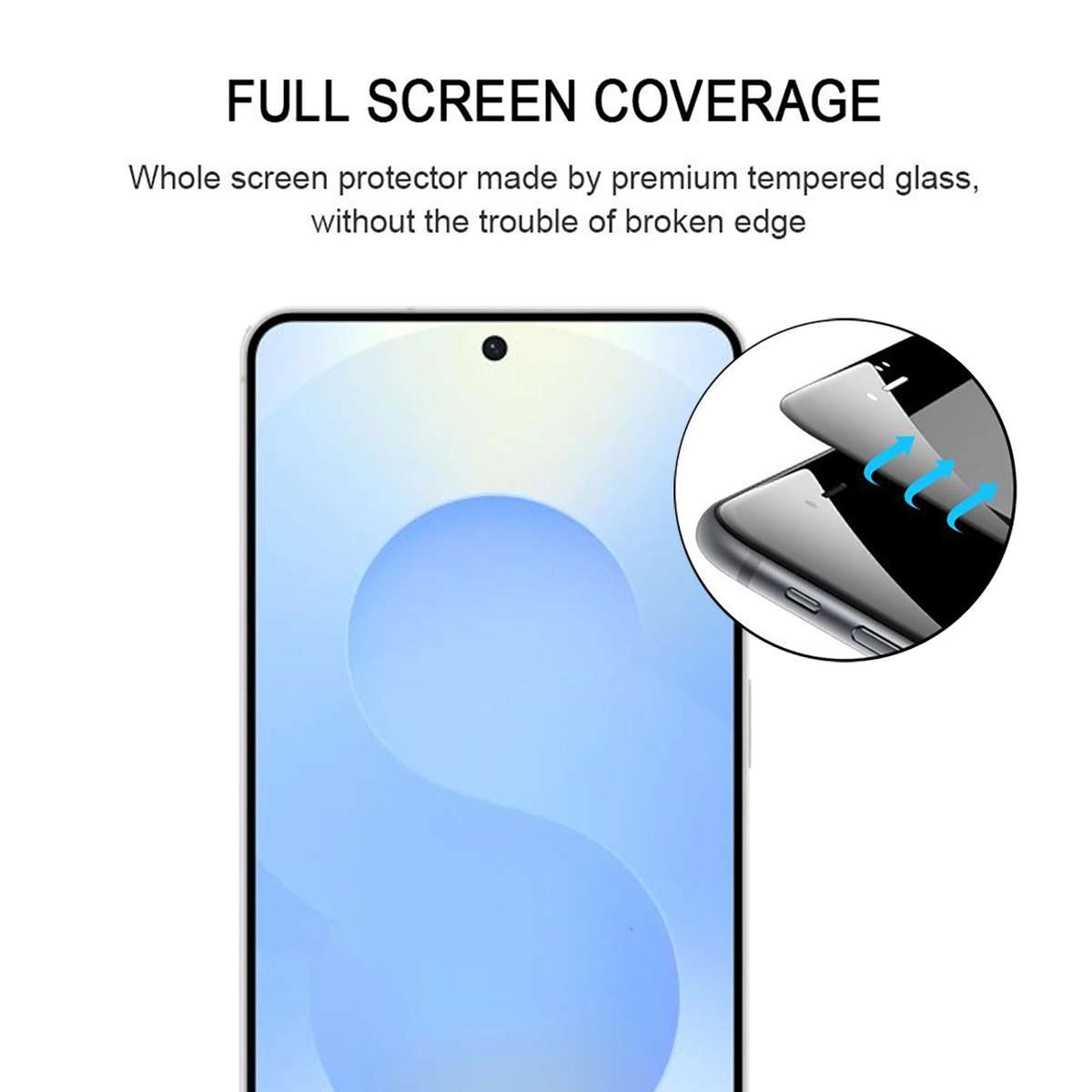 For Samsung Galaxy S26+ 5G Full Glue Screen Tempered Glass Film, Support Fingerprint Unlocking