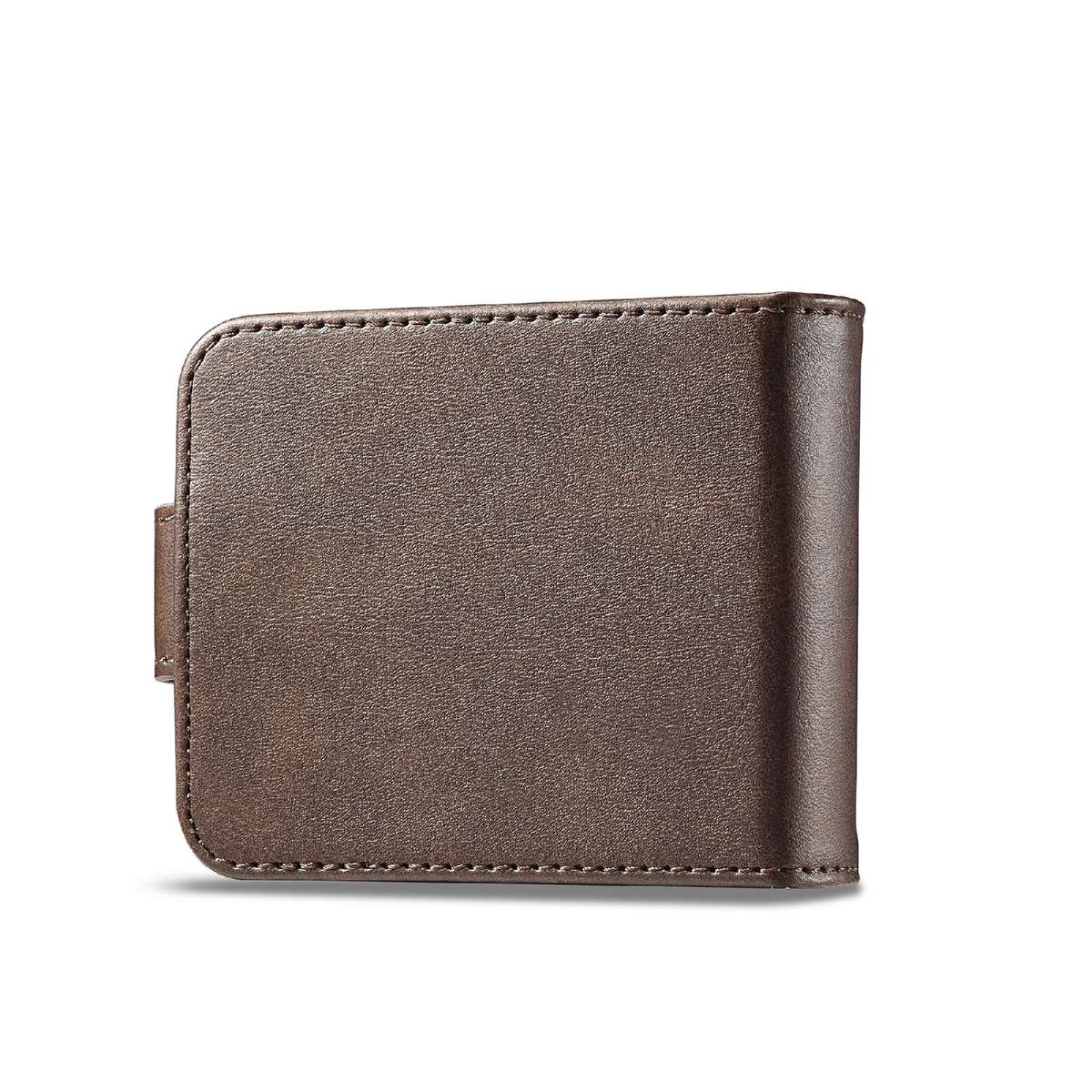 For Samsung Galaxy Z Flip6 / Flip7 FE LC.IMEEKE Calf Texture Leather Phone Case(Coffee)