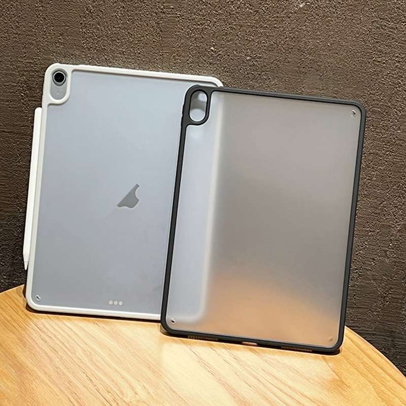 For iPad 10.2 2021 / 2020 / 2019 Frosted Acrylic Hybrid TPU Tablet Case(Grey)