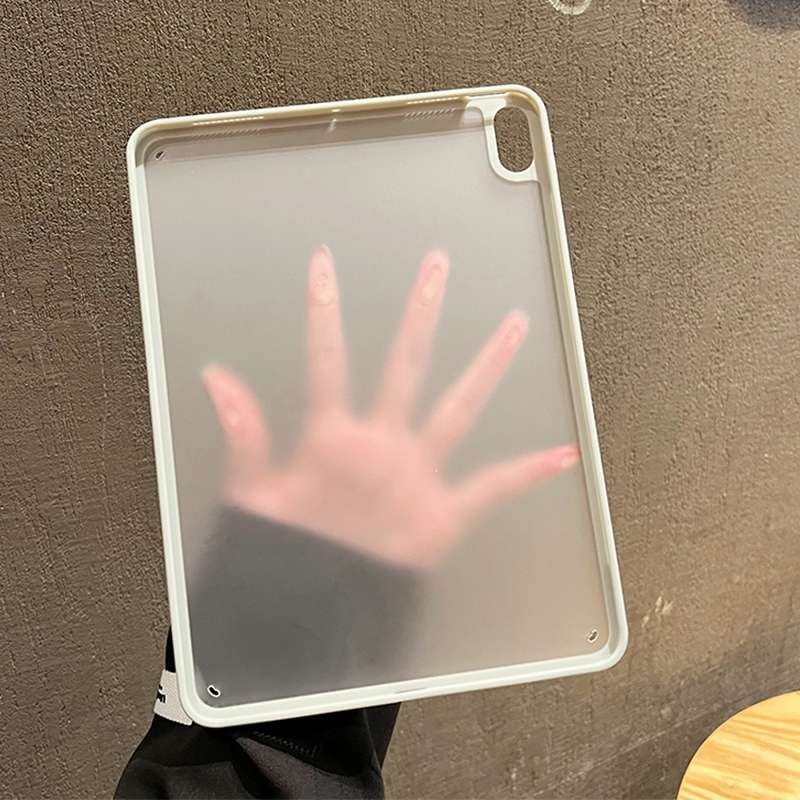 For iPad 10.2 2021 / 2020 / 2019 Frosted Acrylic Hybrid TPU Tablet Case(Grey)