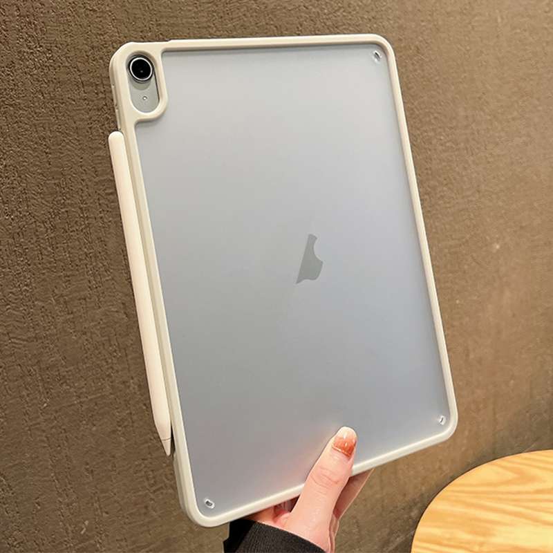 For iPad 10.2 2021 / 2020 / 2019 Frosted Acrylic Hybrid TPU Tablet Case(Grey)