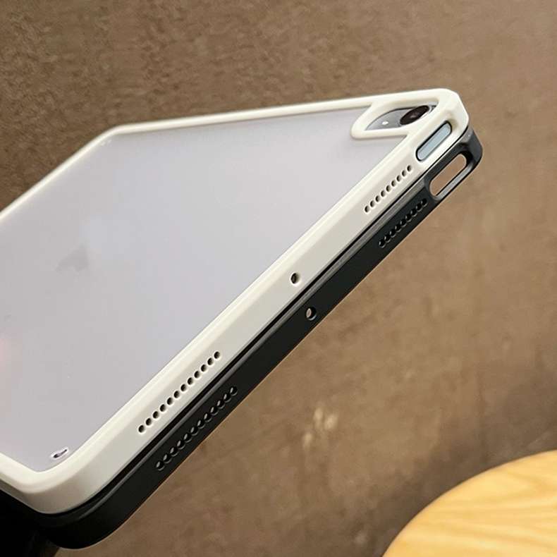 For iPad 10.2 2021 / 2020 / 2019 Frosted Acrylic Hybrid TPU Tablet Case(Grey)