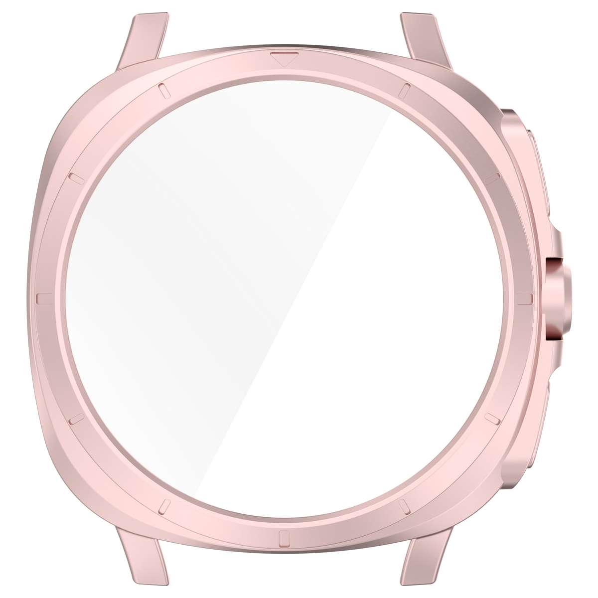 For Sansung Galaxy Watch 7 44mm PC + Tempered Film Integrated Watch Protective Case(Pink)
