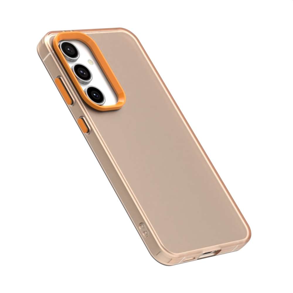 For Samsung Galaxy S24 FE 5G Candy PC Hybrid TPU Shockproof Phone Case(Orange)