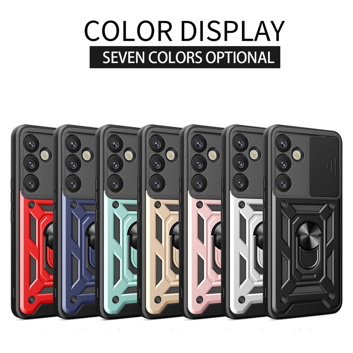 For Samsung Galaxy S25+ 5G Sliding Camera Cover Design TPU+PC Phone Case(Rose Gold)