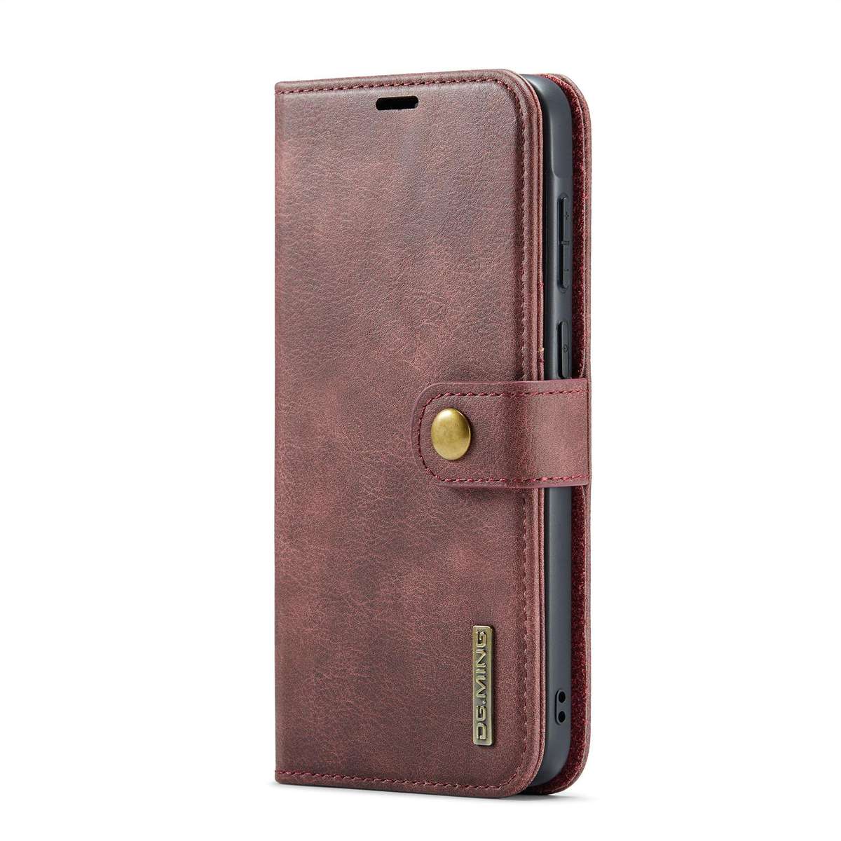 For Samsung Galaxy A57 5G DG.MING Crazy Horse Texture Detachable Magnetic Leather Case(Red)