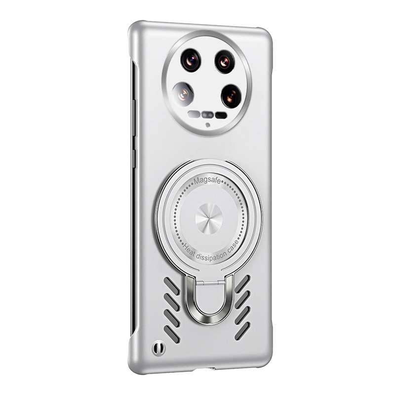 For Xiaomi 14 Ultra Ice Sense Series Graphene Cooling MagSafe Holder Phone Case(Silver)