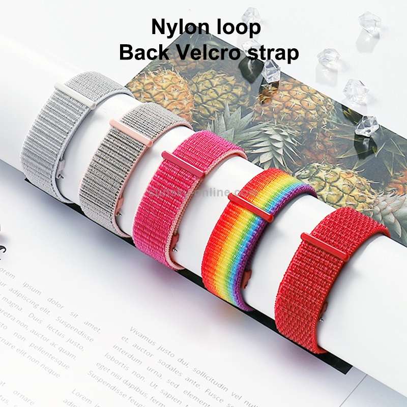For Samsung Galaxy Watch 46mm Nylon Braided Watch Band(Black)
