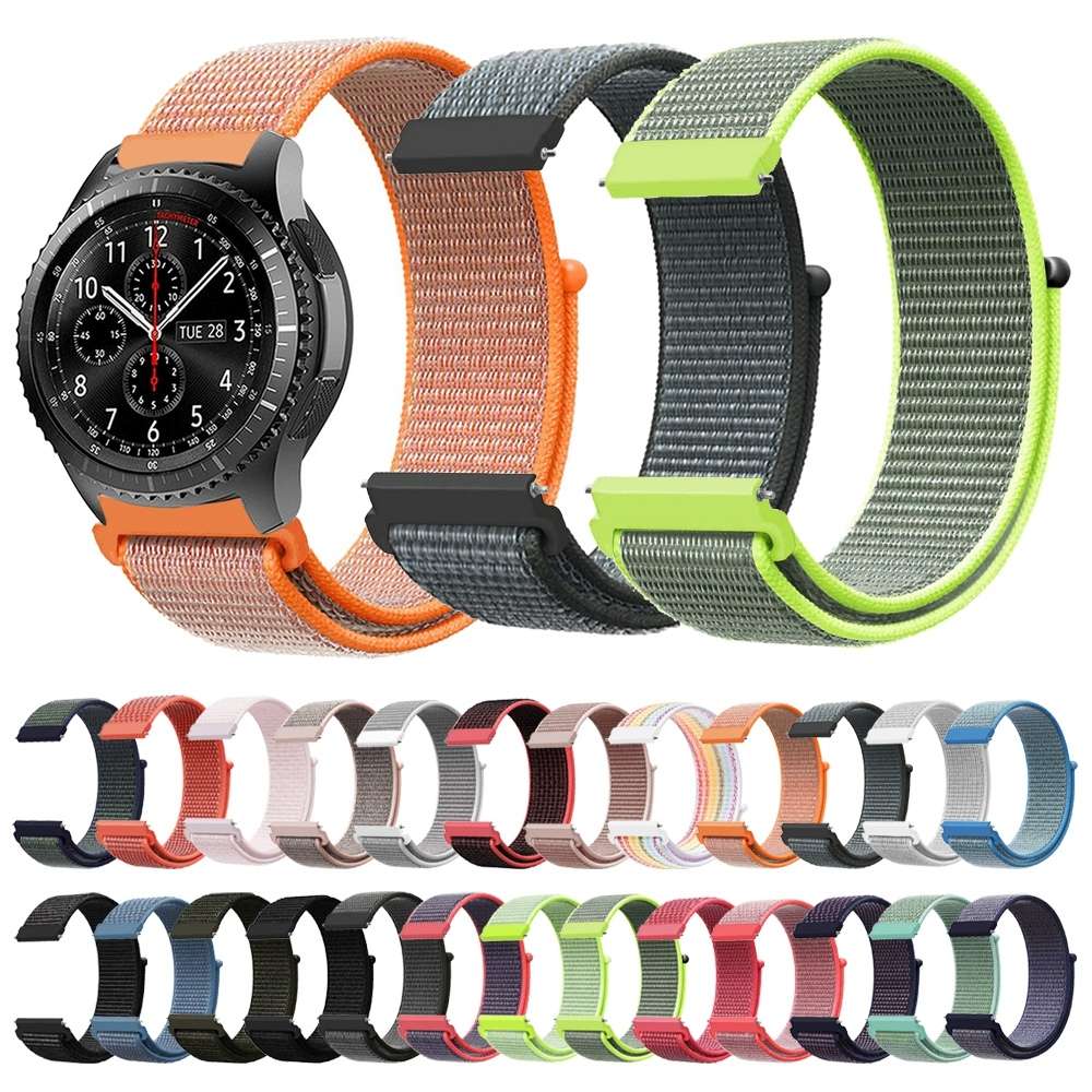For Samsung Galaxy Watch 46mm Nylon Braided Watch Band(Black)