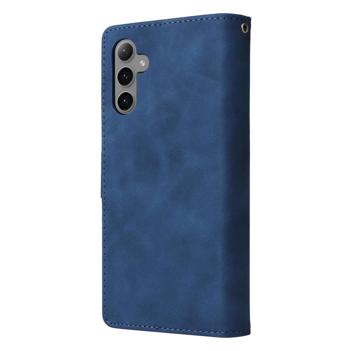 For Samsung Galaxy S23 FE 5G Multifunctional Frosted Zipper Wallet Leather Phone Case(Blue)