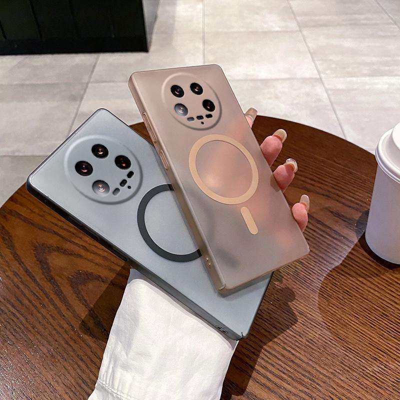 For Xiaomi 14 Ultra Fine Hole Ice Fog MagSafe PC Phone Case(Titanium Grey)
