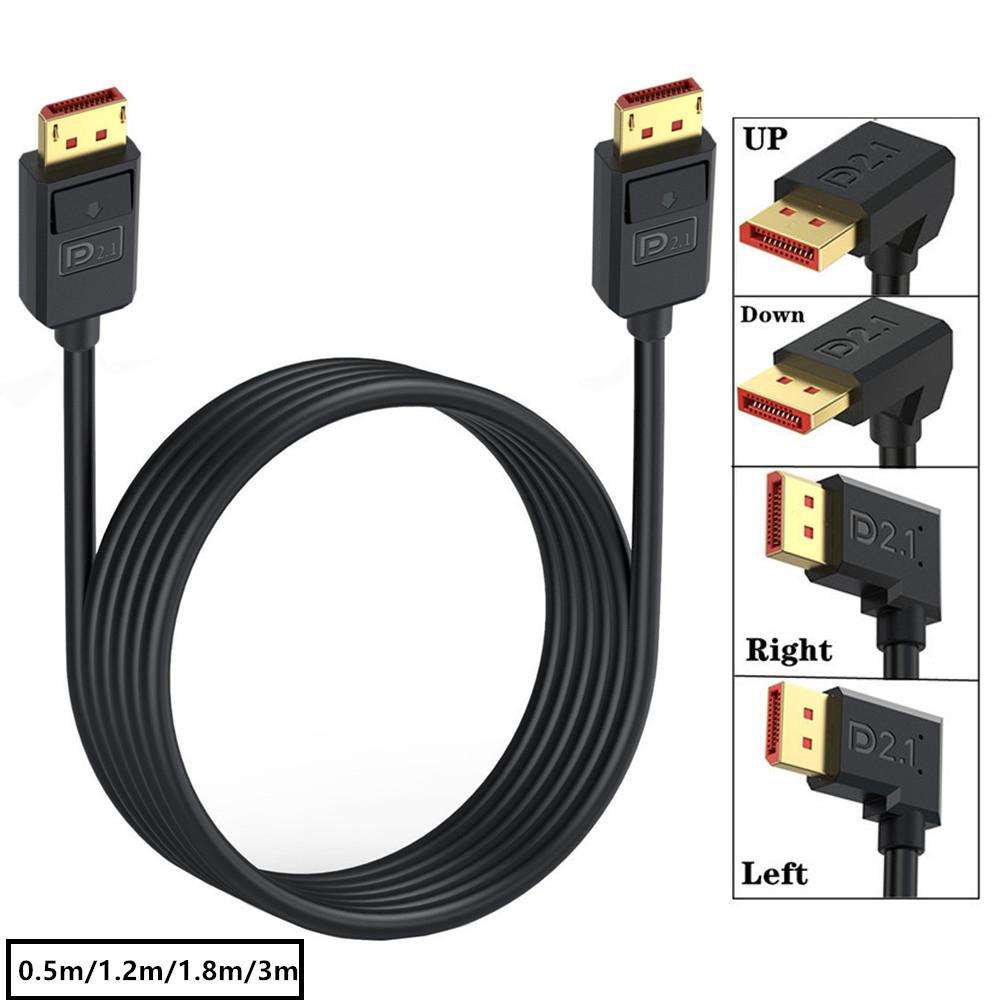 DP2.1 to DP2.1 Straight 52Gbps 16K 30Hz DisplayPort Extension Adapter Cable, Length: 1.2m(Black)