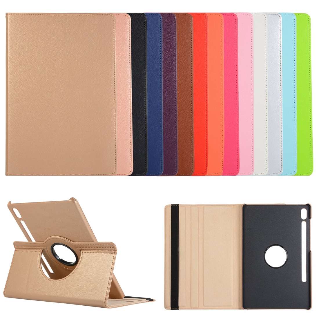 For Samsung Galaxy Tab S8+ / Tab S8 Plus / Tab S7 FE / Tab S7+ / T970 360 Degree Rotation Litchi T